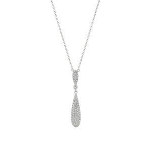 0.60 Carat Natural Diamond Drop Necklace 14K
